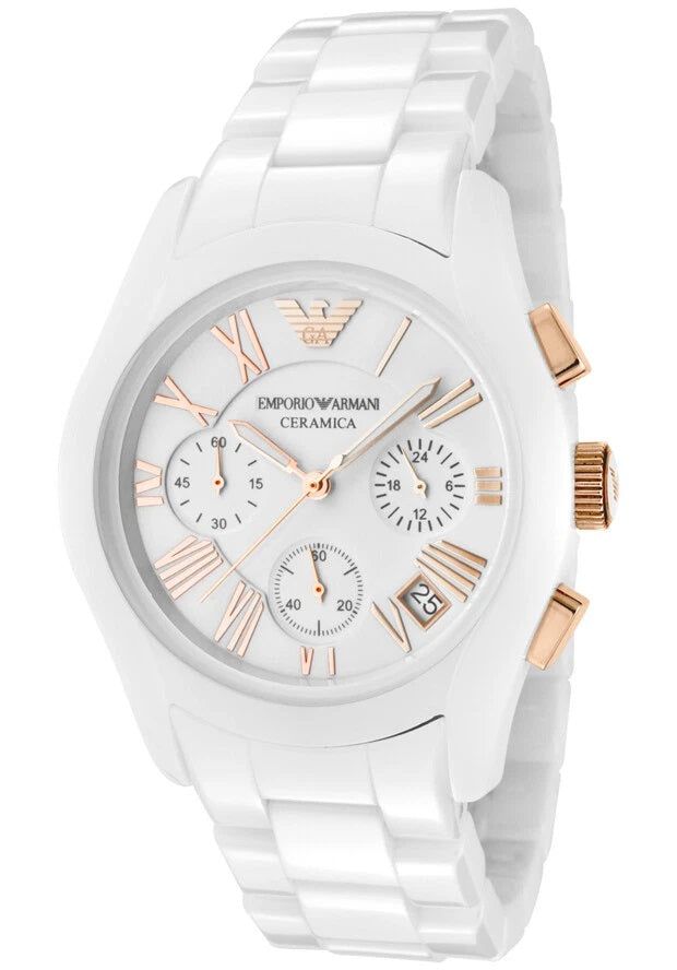 Men's Ceramic Luxury Watch – Sleek Black Chronograph with Sapphire Crystal & Date Display