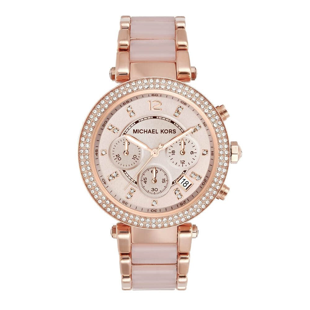 Michael Kors Women's Luxury Stainless Steel Chronograph Watch - Elegant Gold Tone with Date Display